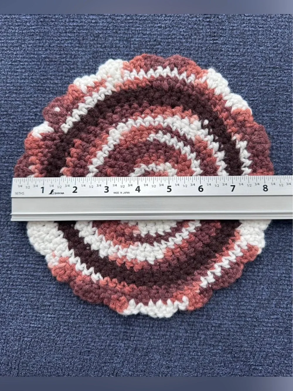 Retro Handmade Crochet shot Pad Holder - Like New, Smoke Free Home